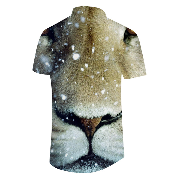
Snowflake Animal Casual Men's Shirt Short Sleeve Pocket Pocket Hawaiian Shirt Holiday
                