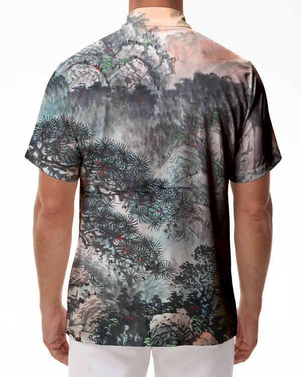 
Fine Art Men's Summer Shirt Short Sleeve Regular Fit Men's Casual Printed Pattern Hawaiian Short Sleeve
                