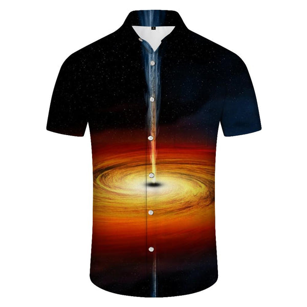 
Cosmic Color Black Hole Men's Casual Hawaiian Shirt Lapel Shirt Summer 3D Printed Tops Casual Beach Shirt Short Sleeve
                