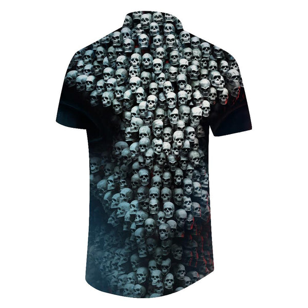 
Horror Hawaiian Shirt 3d Skull Print Mens Fashion Casual Button Shirt Beach Shirt Clothing Beach Party
                