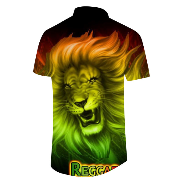 
Rasta Lion Men's Casual Short Sleeve Shirt Hawaiian Button Shirt Loose Lapel Tops Colorful
                