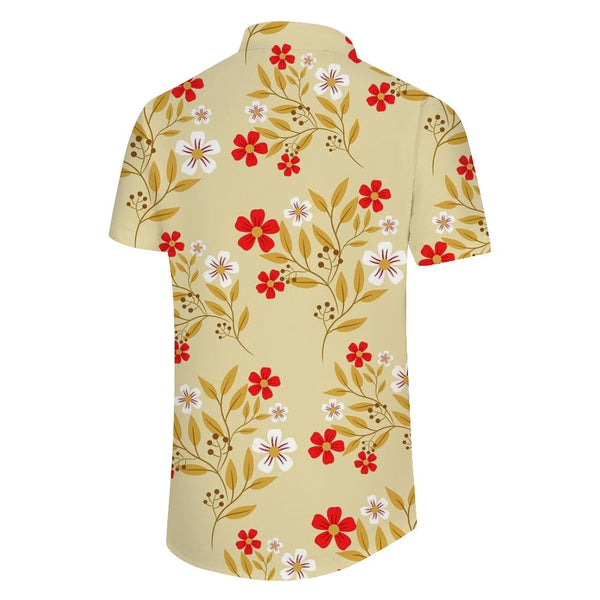 
Men's Floral Seaside Beach Party Hawaiian Fashion Lapel Beach Shirt Printed Button Top
                
