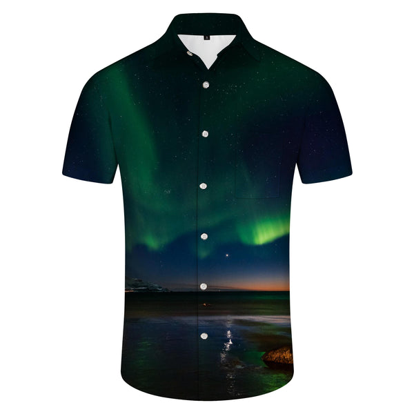 
Starlight Night Banquet Print Men's Shirt Button-down Tropical Hawaiian Shirt Short Sleeve
                