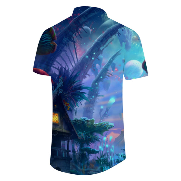 
Fairy Tale World Men's Loose Print Pattern Hawaii Four Seasons Tropical Fantasy Casual Street Outdoor Tops
                