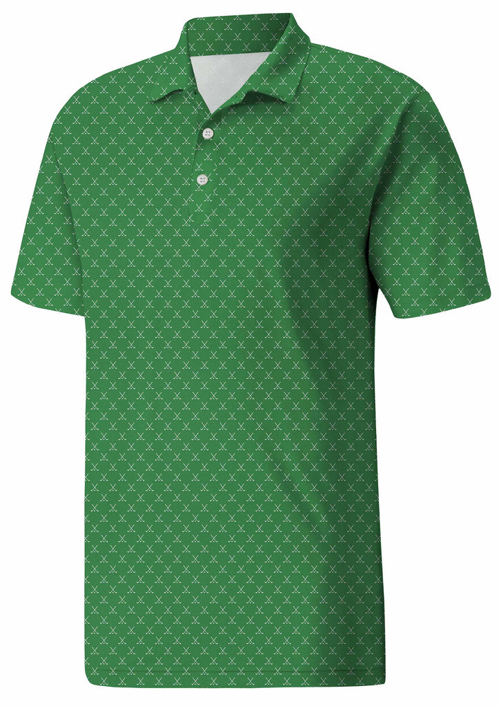 Trendy Men's Micro Print Polo Shirt - Eye-Catching All-Over Pattern