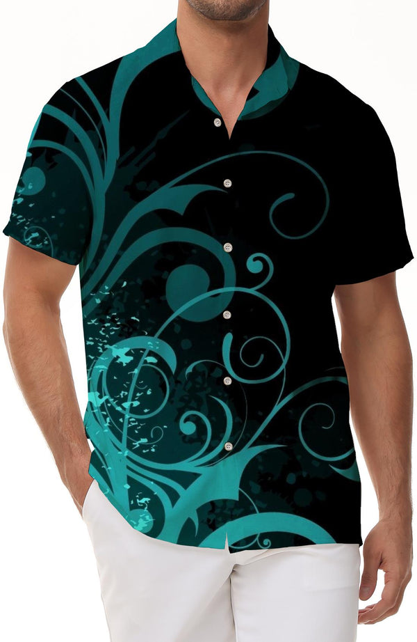 Men's Striped Casual Summer Lapel Button-Down Men's Patterned Shirt 3D Printed Shirt