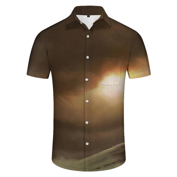 
Hawaiian Shirt Men's 3D Cloud Print Hawaiian Button Lapel Pocket Beach Seaside Short Sleeve
                