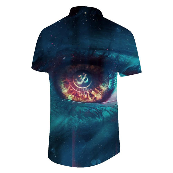 
Movie Fantasy Beautiful Pupil Hawaiian Button Four Seasons Men's Casual Summer Four Seasons 3D Digital Printing
                