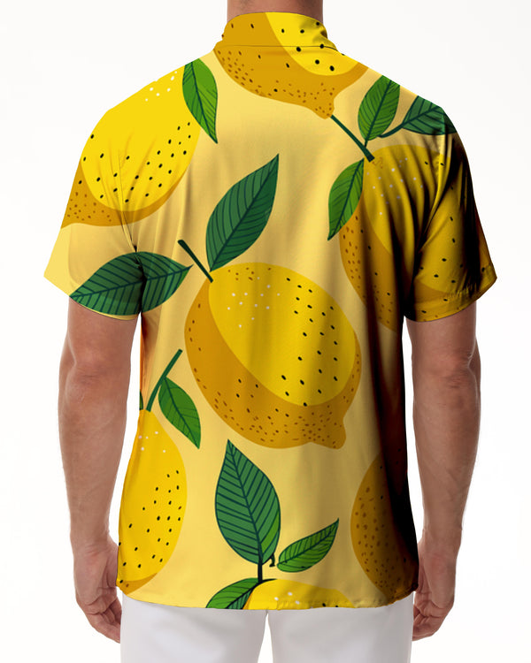 
Lemon Print Shirt Hawaiian Shirt Men Bright Citrus Fruit Casual Shirt Shirt Short Sleeve Fashion
                