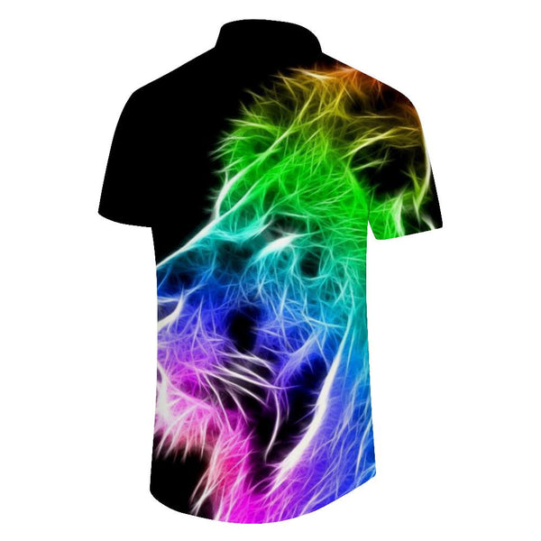 
Fluorescent Abstract Pattern Four Seasons Hawaiian Shirt Silver Light Summer Beach Short Sleeve Button Shirt Print Tropical
                