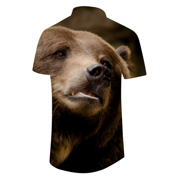 
Animal Bear Men's Hawaiian Shirt Short Sleeve Button Shirt Casual Vacation Ocean Beach Party Style
                