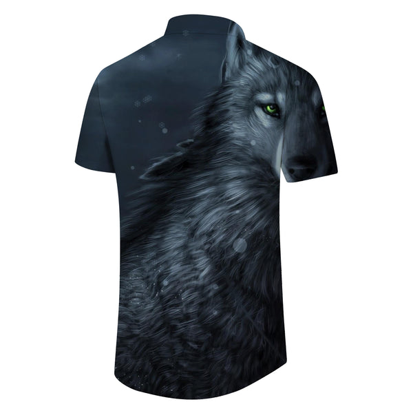 
Dark Grey Mens Street Print Hawaiian Button Shirt Short Sleeve Beachwear Summer Breathable
                