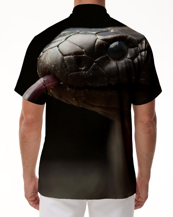 
Snake print men's summer 3D printing short sleeve shirt summer new women's fashion street vacation ocean beach clothing
                