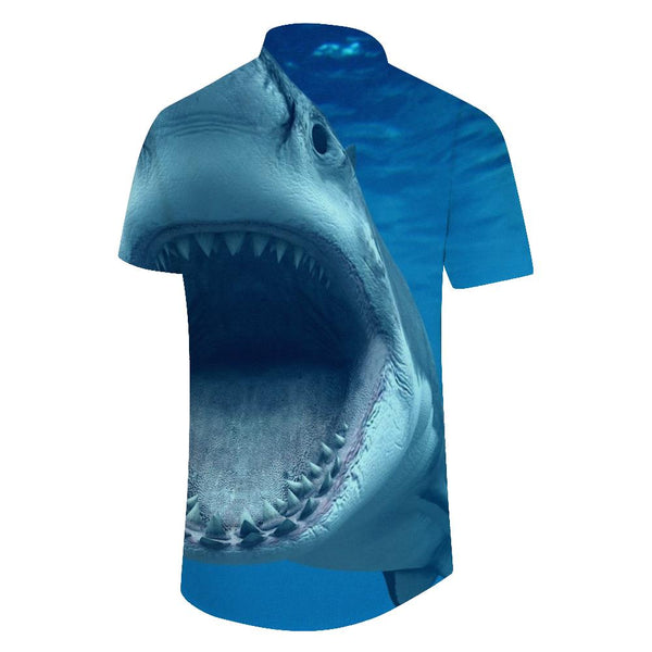 
Cute Shark in the Sea Men's Casual 3D Printed Shirt Short Sleeve Button Short Sleeve Shirt Hawaiian
                