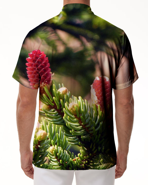 
Trendy Tropical Summer Outfit Hawaiian Button-Down Lapel Pocket Short Sleeve Men's Vintage Beachwear Shirt
                