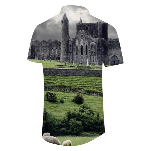 
Qatar fashion personality men's summer travel button shirt casual short sleeve Xiawei 3d print pattern
                