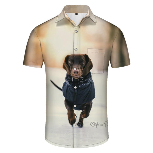
Dachshund Play Fashion Short Sleeve Lapel Beach Shirt Summer Shirt Men's Regular Short Sleeve Shirt Casual Printed Top Mixed Color
                