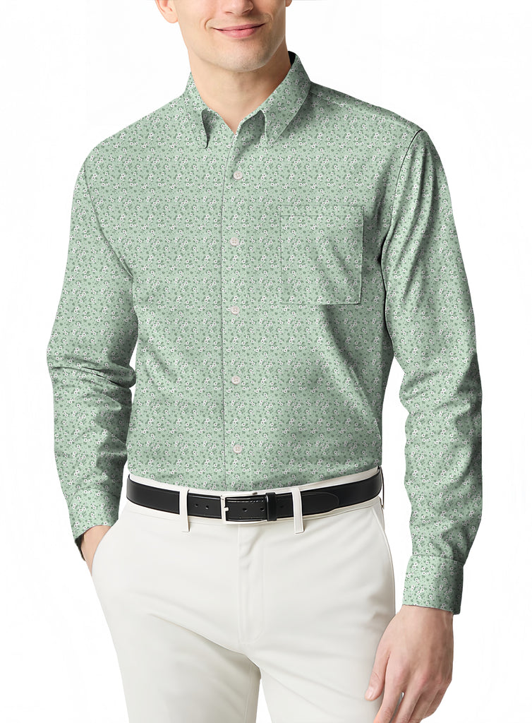 Lightweight Summer Polo a Fashionable Micro Print for Hot Weather