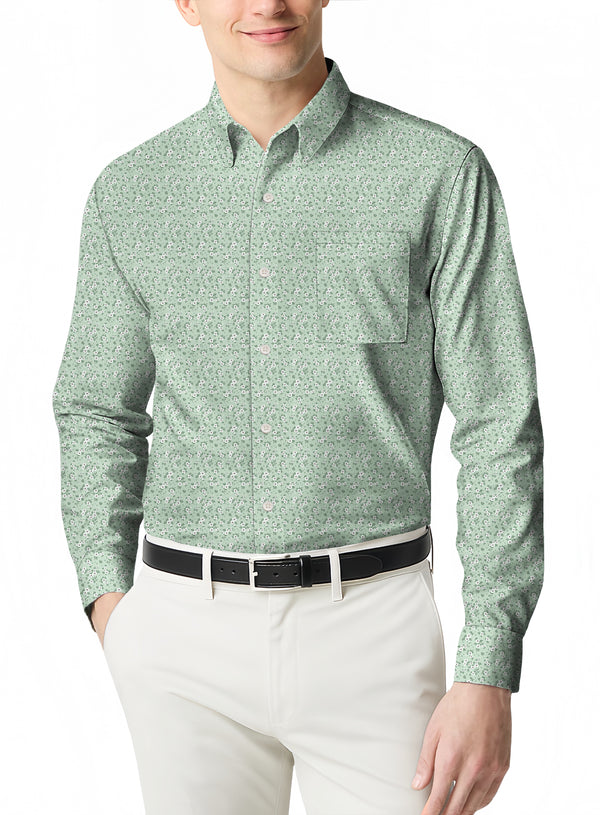 Lightweight Summer Polo a Fashionable Micro Print for Hot Weather