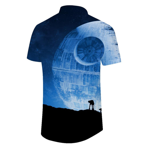 
Appearance Planet Fashion Men's Casual Loose Fashion Button Lapel Pocket Hawaiian Tropical Summer Short Sleeve Shirt Beach
                