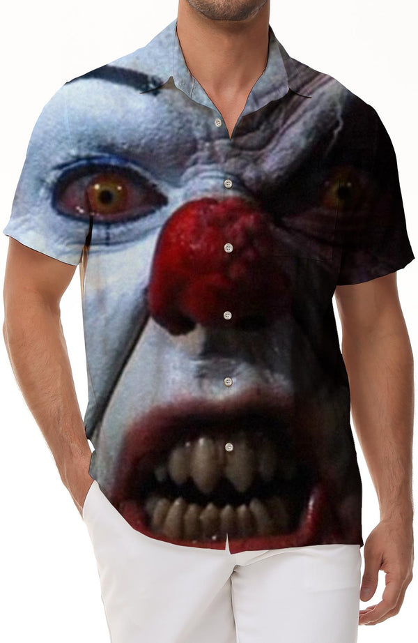 Polyester Men's Vintage Linen Shirt Hip Hop Short Sleeve Loose Casual Shirt Beach Shirt Holiday