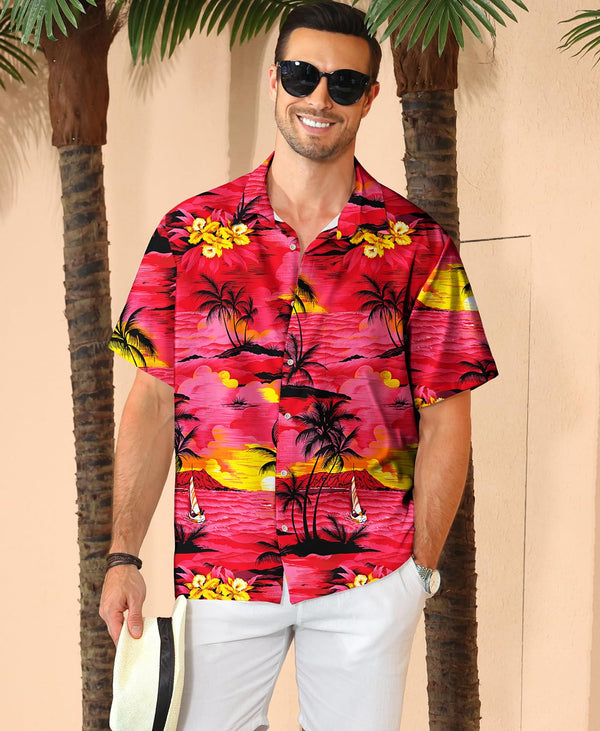 
Hawaiian Shit for Men Beach Summer Mens Buton Down Short Sleeve Shit Tropical Vacation Casual Clothes
                