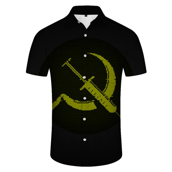 
Flag Hammer and Sickle Men's Short Sleeve Hawaiian Shirt Russian Soviet Casual Beach Shirt Breathable
                