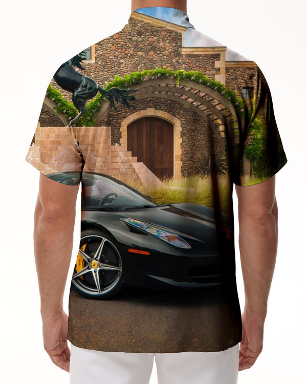 
Cool Fashion Sports Car Men's Casual Shirt Short Sleeve Button Lapel Shirt Printed Shirt Short Sleeve Top Hawaiian
                