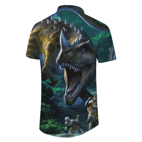 
Summer Men's Dinosaur Print Short Sleeve Shirt Movie 3D Print Short Sleeve Casual Shirt Funny Streetwear
                