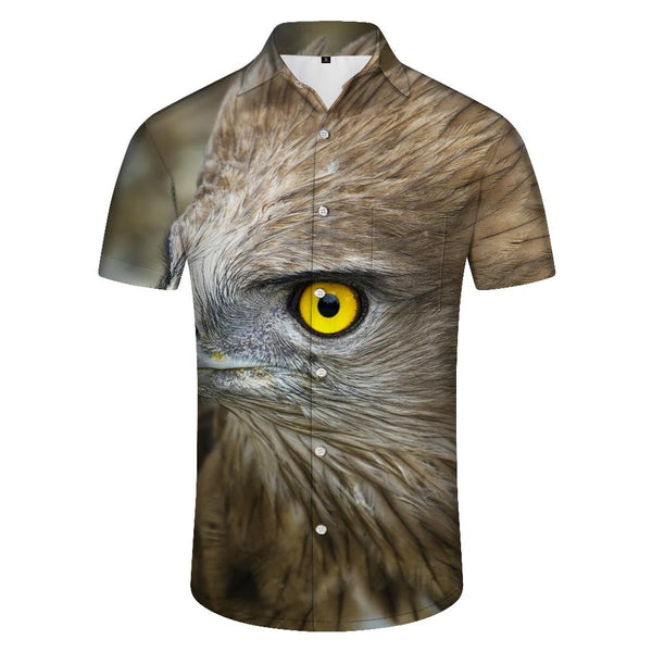 
Hawkeye Hawaiian Shirt Men's Casual Short Sleeve Button-Down Dress Shirt Lapel Pocket Shirt with Pocket
                