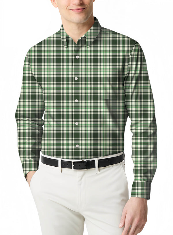 Men's Plaid Flannel Shirt a Classic Style with a Slim Fit and Long Sleeve