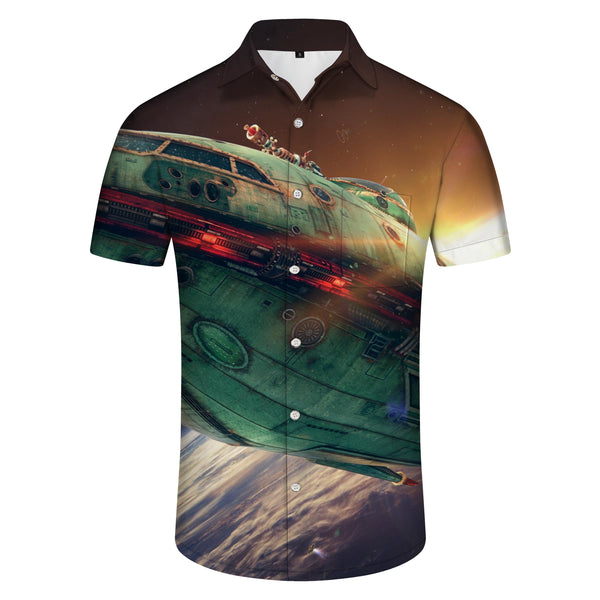 
Outer Space Print Shirt Men Button Fishing Short Sleeve Men Tropical Fashion Style Short Sleeve Lapel Shirt Short Sleeve
                