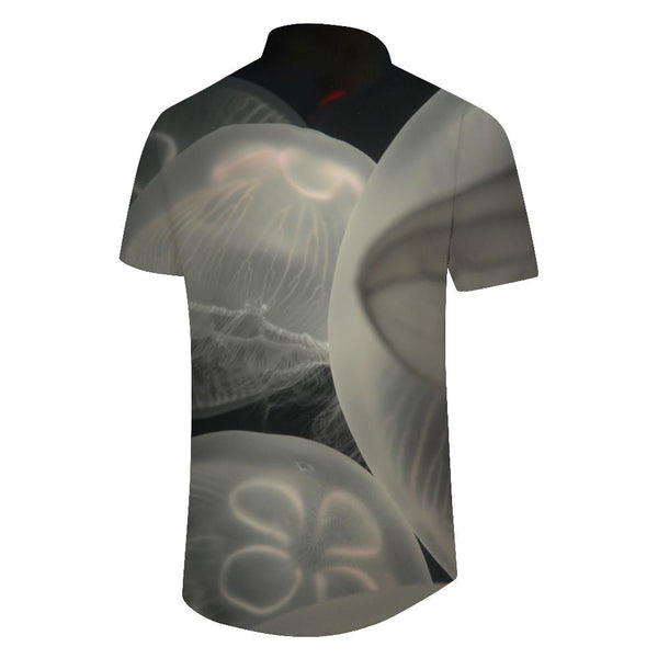 
Gray Jellyfish Men's Casual Loose Short Sleeve Shirt Hawaiian Shirt Men's Short Sleeve Button Comfortable Fun Underwater Animal Short Sleeve Shirt Tops
                