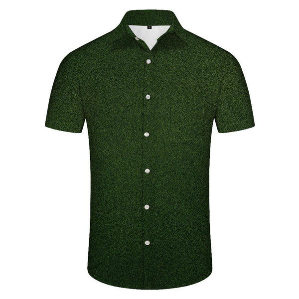 
Green Floral Petals Pattern Men's Casual Button Shirt Short Sleeve Fashion Shirt Summer Shirt
                
