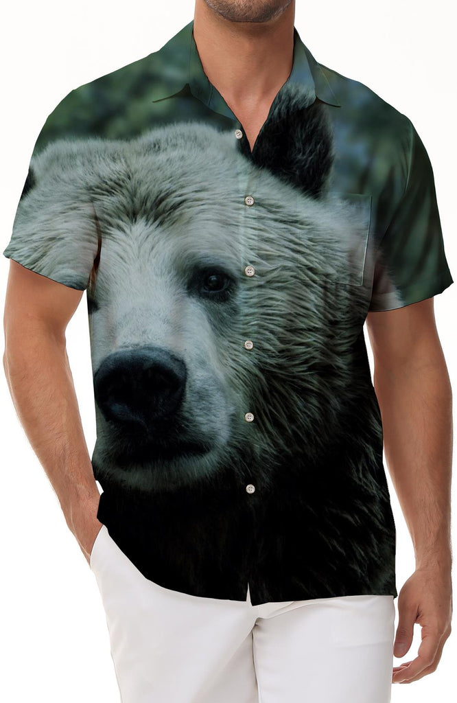 Outdoor soft modern men's short sleeve shirt tropical summer Hawaiian shirt for casual outings and running