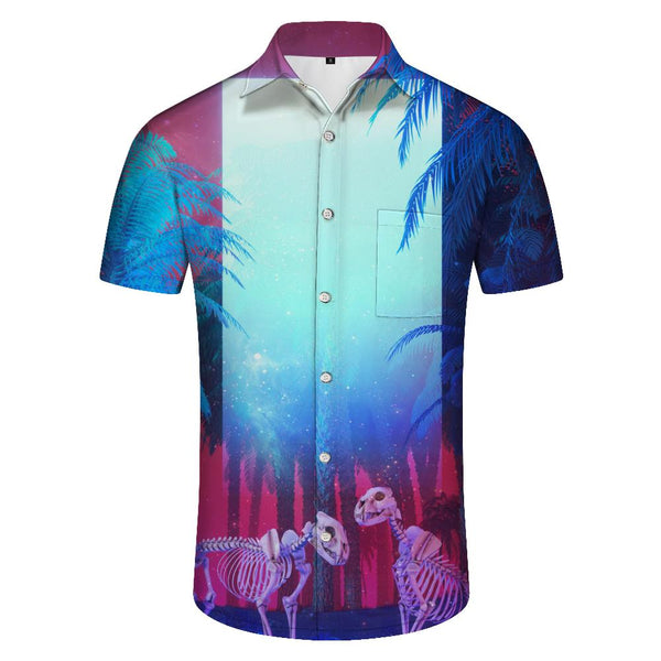 
Men's Summer Shirt Short Sleeve Button Down Hawaiian Tropical Print Casual Palm Tree Print Shirt Short Sleeve
                
