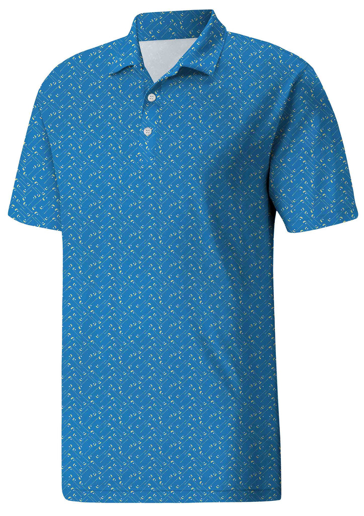 Sophisticated Visual Micro Print Polo - Refined Pattern for a Sharp Look