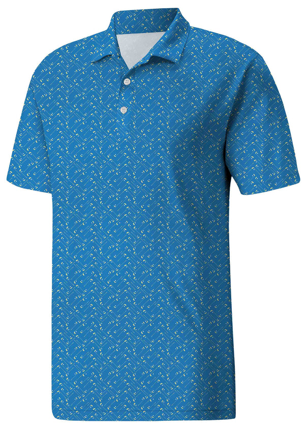 Sophisticated Visual Micro Print Polo - Refined Pattern for a Sharp Look