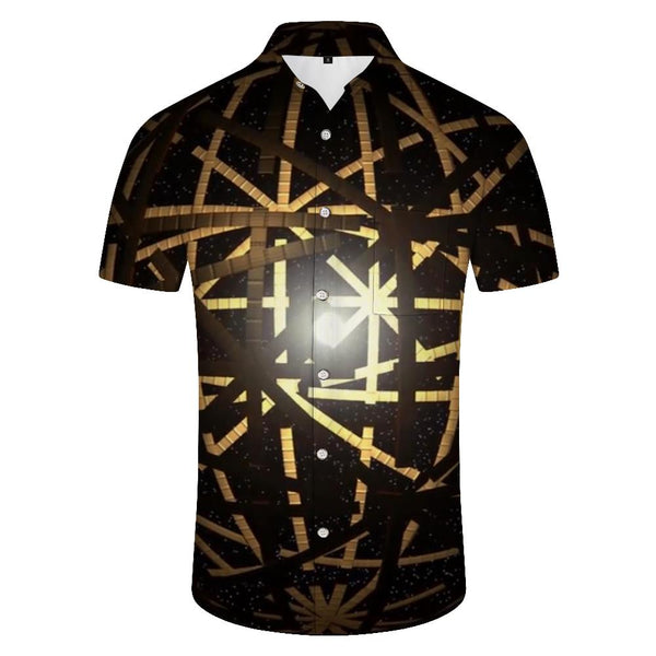 
Lapel Hawaiian Shirt Short Sleeve Fashion Digital Printing Men's Short Sleeve Shirt Summer Button Lapel Clothing
                