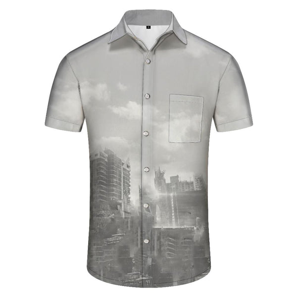 
Summer button down lapel clothing fashion digital printing men's short sleeve shirt Hawaiian shirt short sleeve top
                