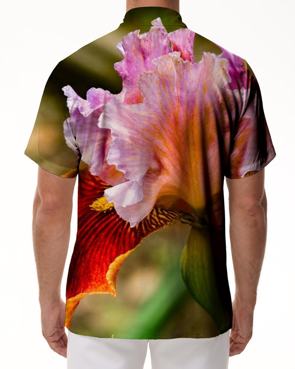 
Botanical Print Summer Mens Beach Hawaiian Shirt Casual Short Sleeve Lapel Shirt Resort Wear
                