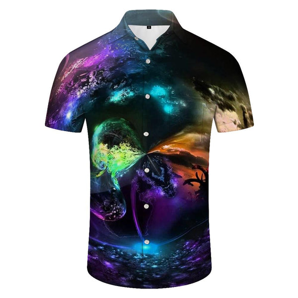 
Hawaiian Shirt Casual 3D Style Colorful Earth Print Men Fashion Summer Loose Short Sleeve Lapel Button Beach Shirt Short Sleeve
                