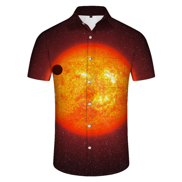 
Galaxy Solar System Men's Hawaiian Shirt Tropical Beach Style Shirt Fun Short Sleeve Button Shirt
                