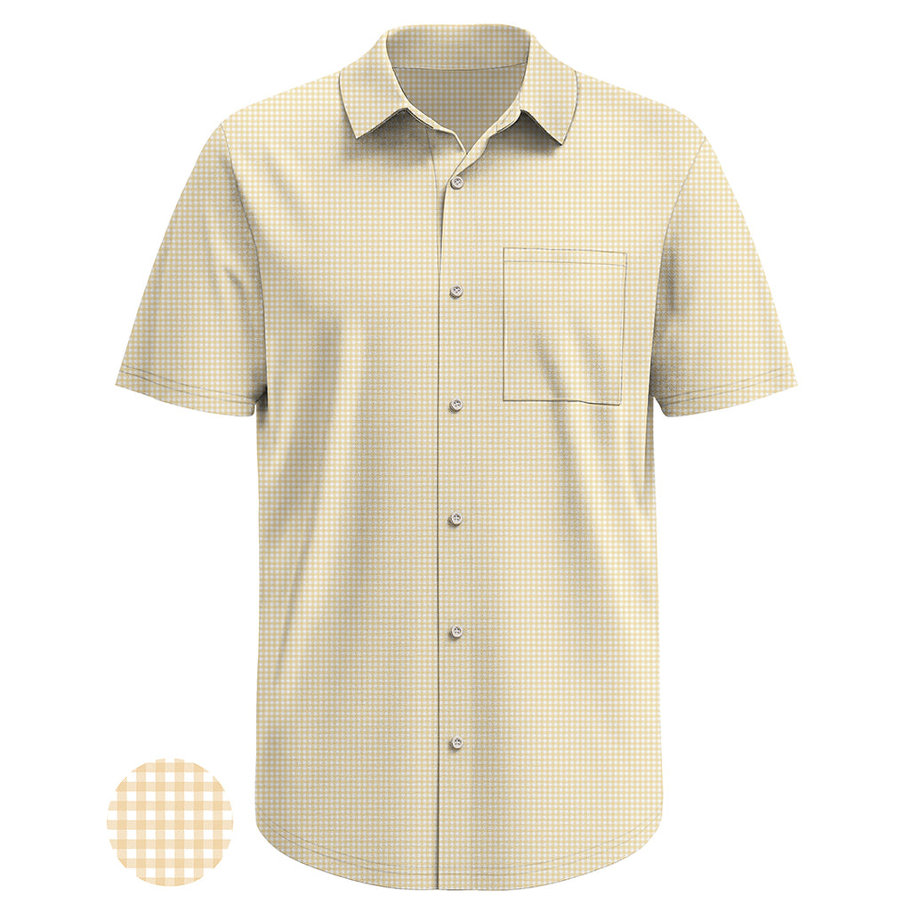 Men’s Micro Pattern Short Sleeve Shirt – Soft Feel, Easy Care, No Stiffness