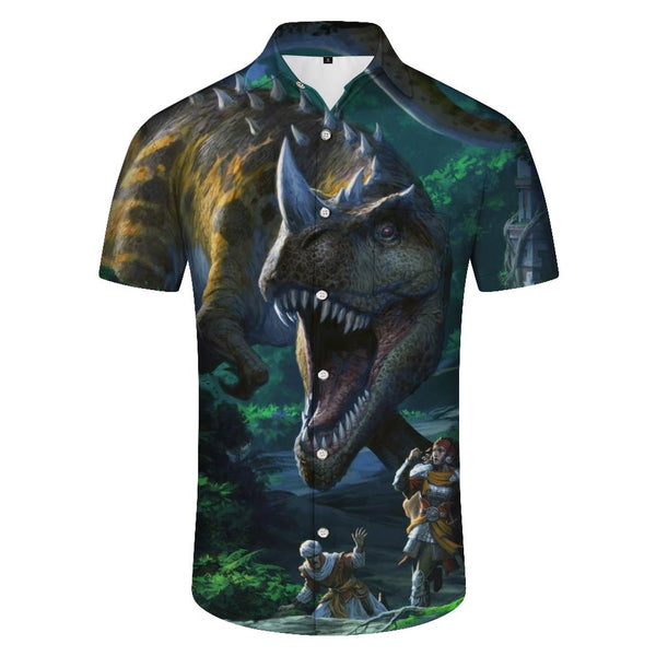 
Summer Men's Dinosaur Print Short Sleeve Shirt Movie 3D Print Short Sleeve Casual Shirt Funny Streetwear
                