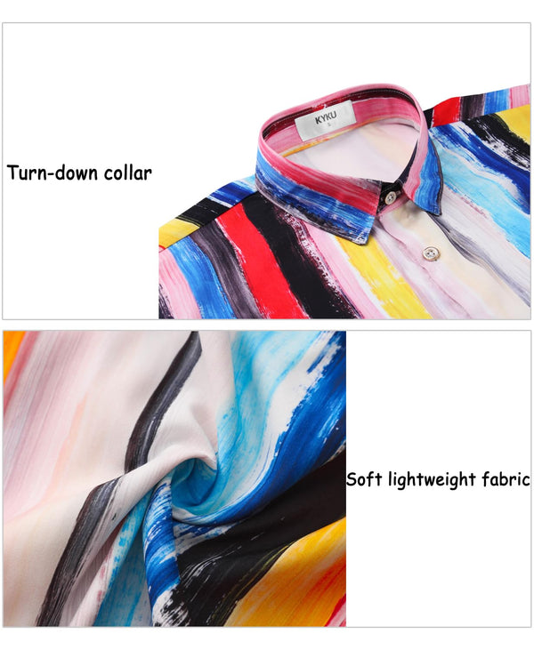 
Hawaiian Shit for Men Beach Summer Mens Buton Down Short Sleeve Shit Tropical Vacation Casual Clothes
                