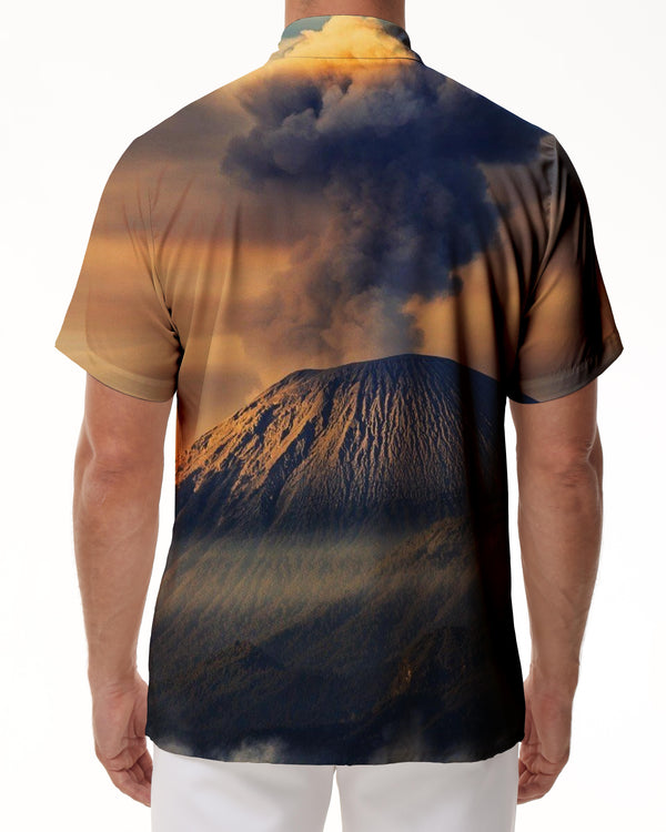 
Volcano Eruption Men's Shirt Short Sleeve Button Hawaiian Shirt Summer Casual Shirt Beach
                