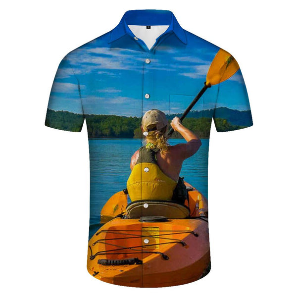 
Cruise Men's Retro 3D Digital Printed Shirt Short Sleeve Button Hawaiian Shirt Summer Casual Beach Shirt
                