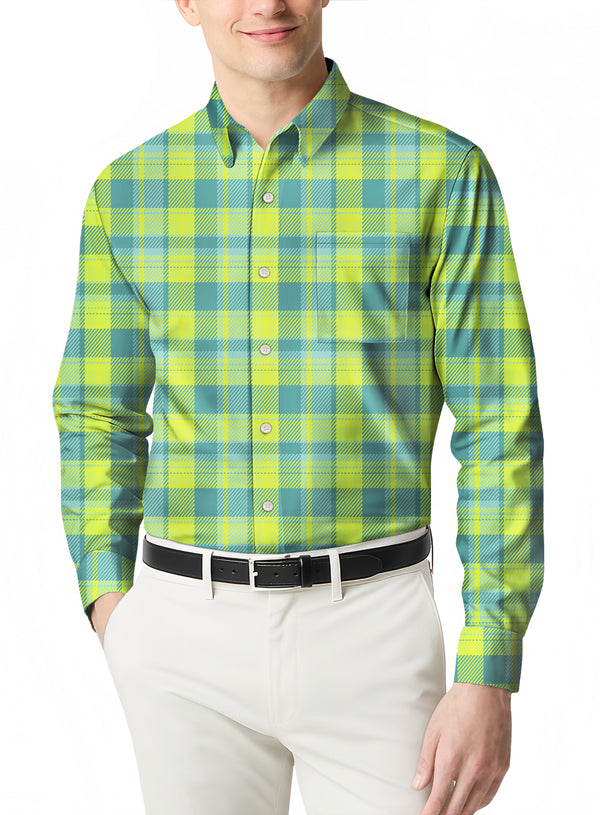 Casual Comfort Flannel a Men's Plaid Long Sleeve Shirt for a Relaxed Feel
