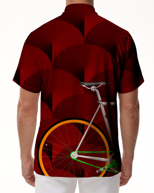
Four Seasons Fashion Brown Vintage Bicycle Graphic Print Men's Hawaiian Shirt Casual Floral Button Short Sleeve Beach Tropical
                